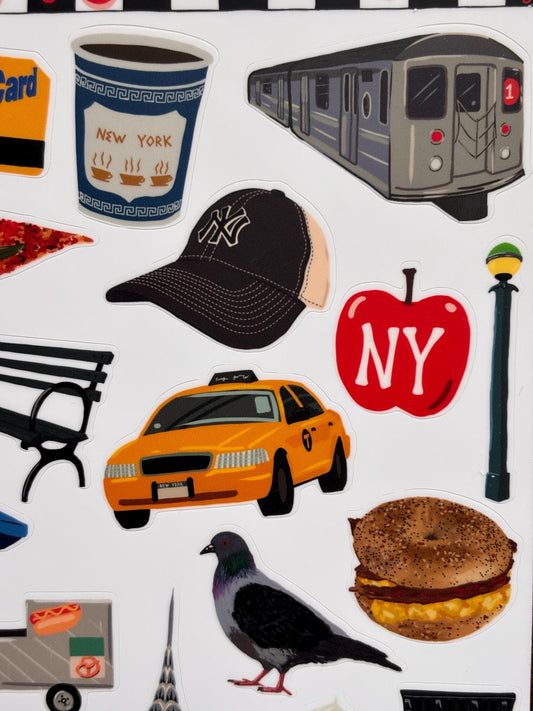 New York NYC Sticker Sheet