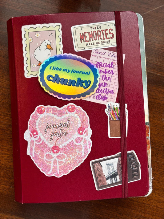 Chunky Journal holographic sticker