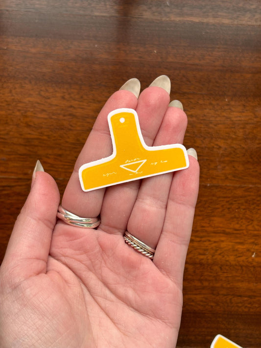 Journal clip sticker