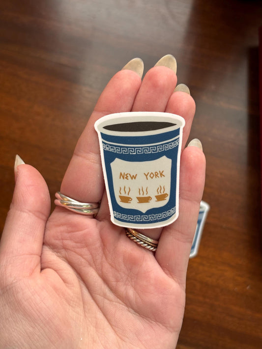 NYC coffee cup sticker