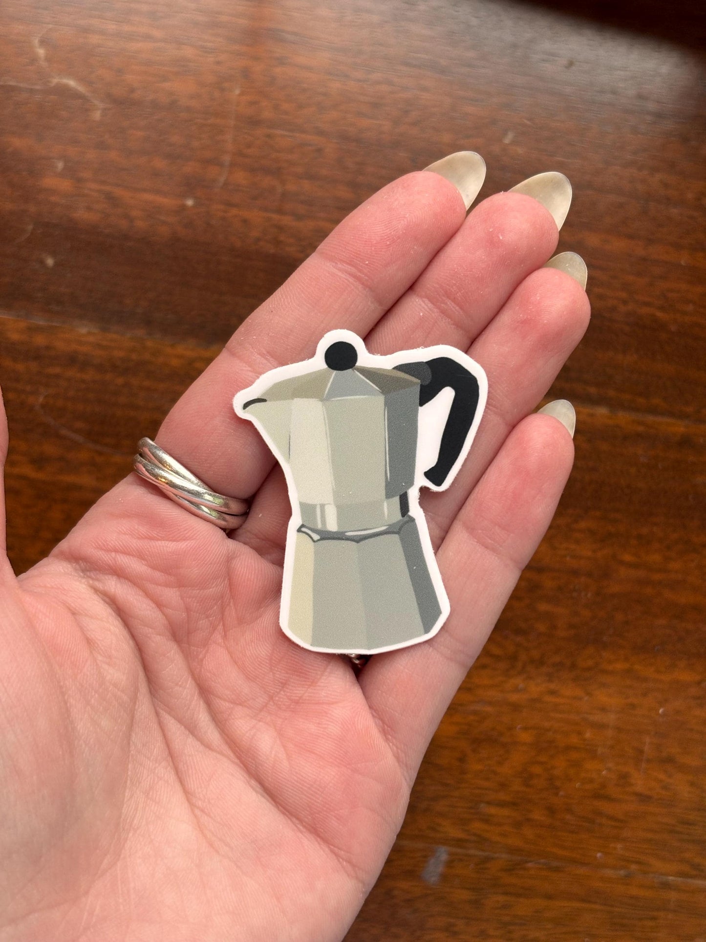 Moka pot coffee sticker