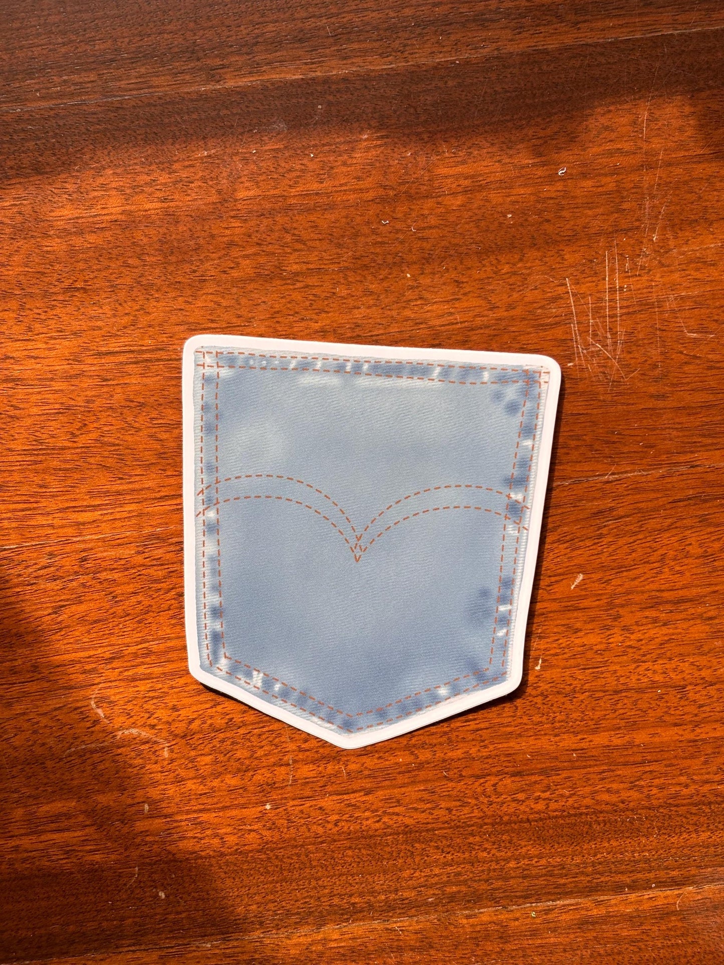 Denim pocket JUMBO sticker