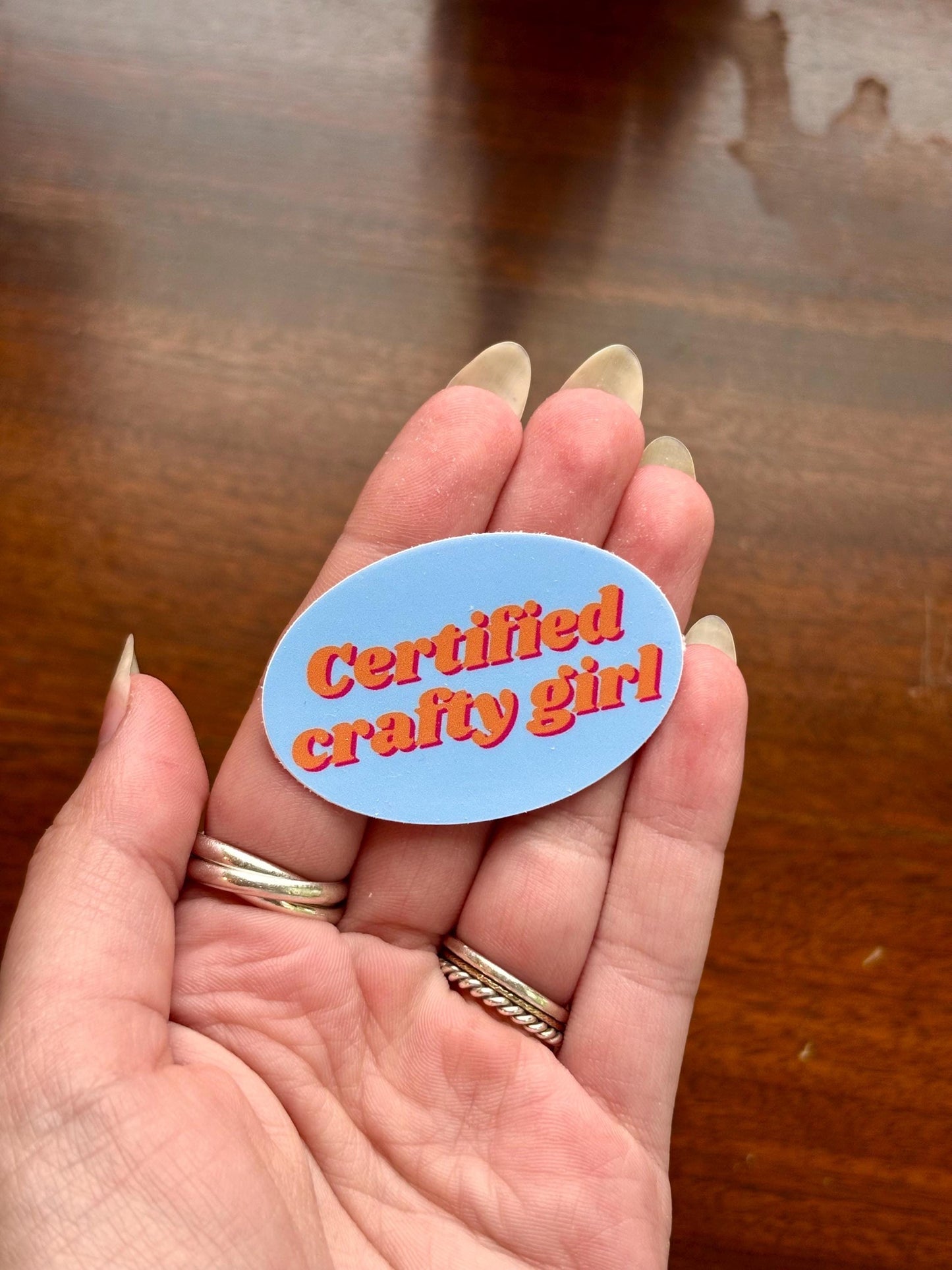 Certified Crafty Girl sticker