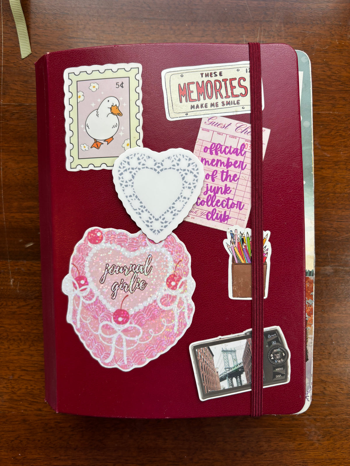 Heart doily sticker