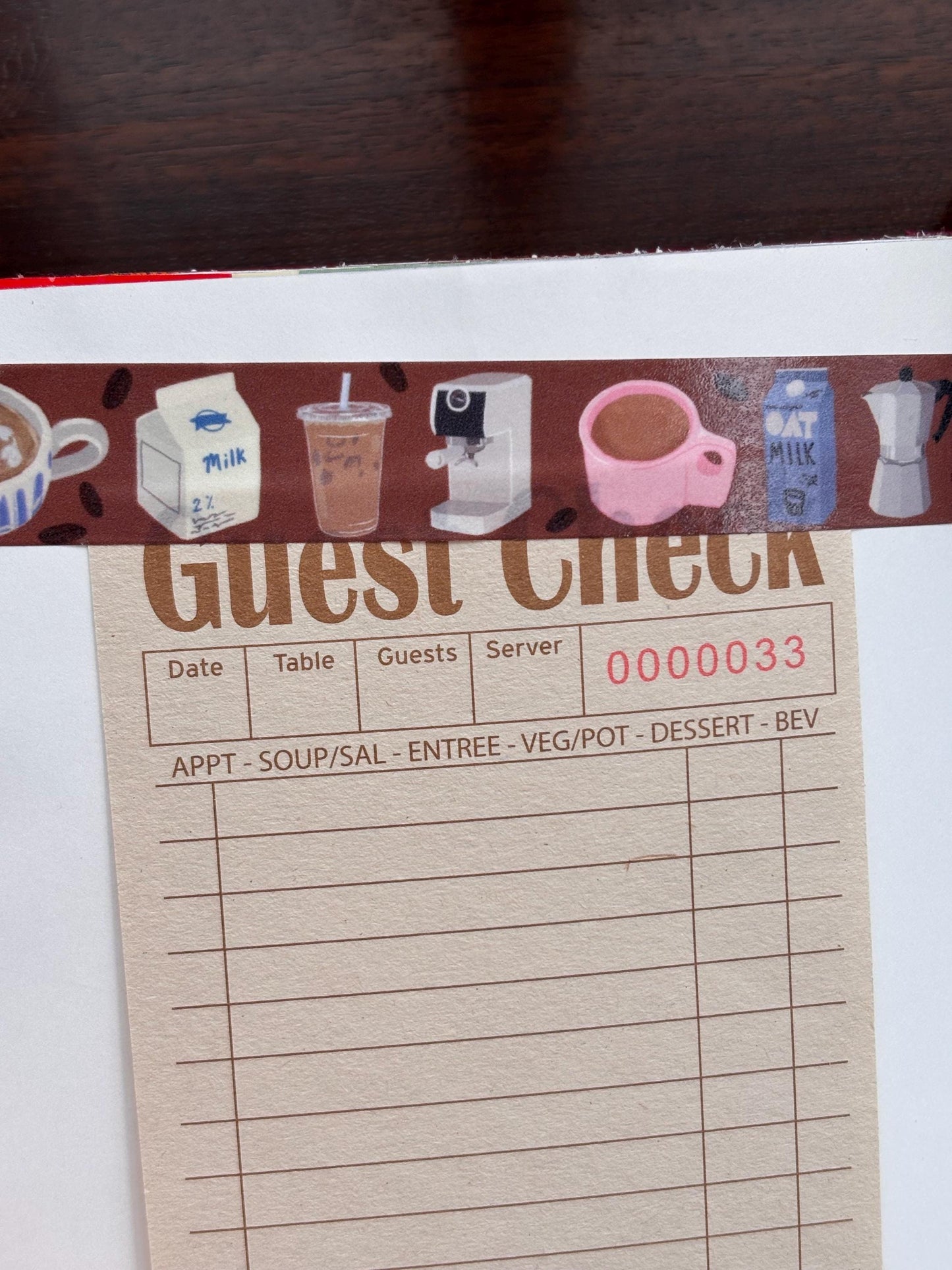 Cafe washi tape