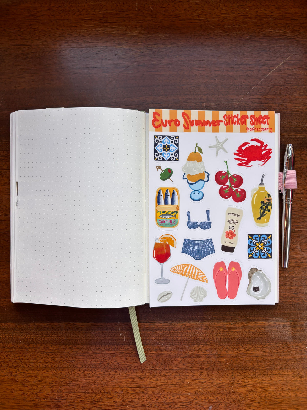 Euro Summer Sticker Sheet
