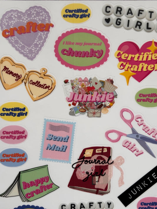Crafty Badges Sticker Sheet