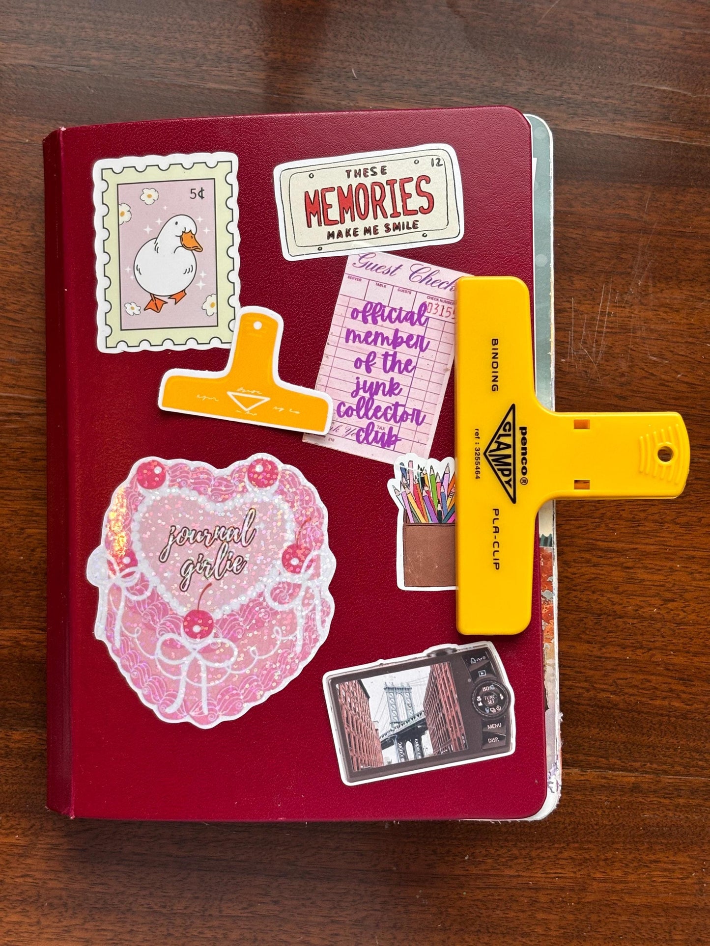 Journal clip sticker
