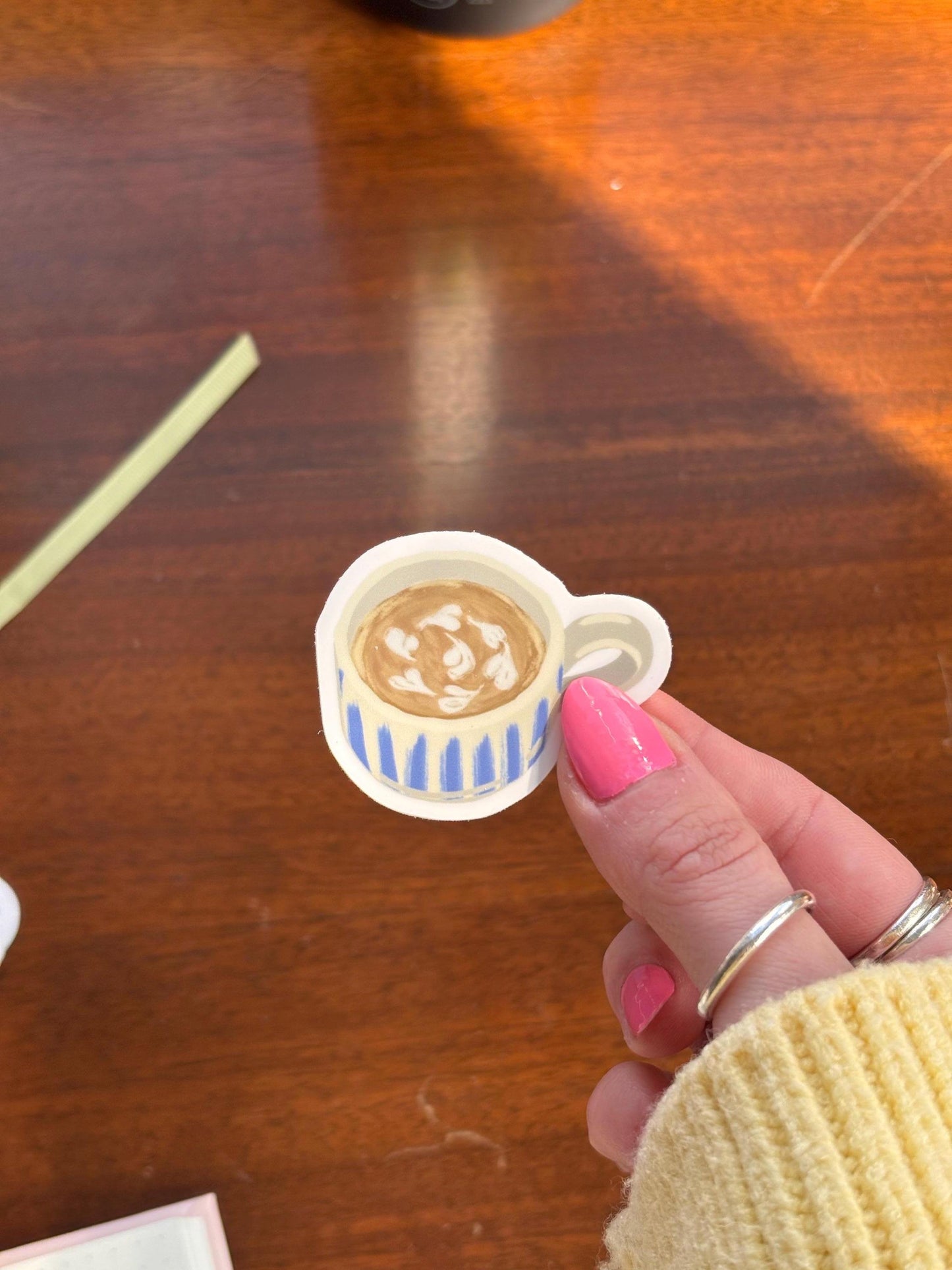 Latte mug sticker