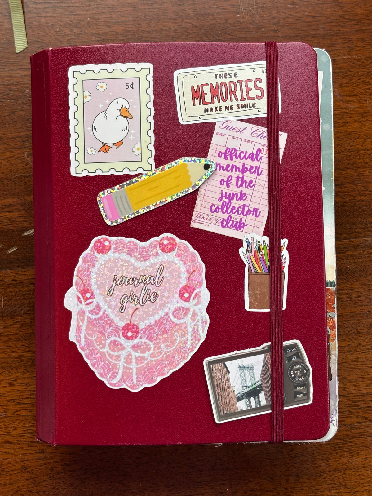 Glitter pencil and pen sticker