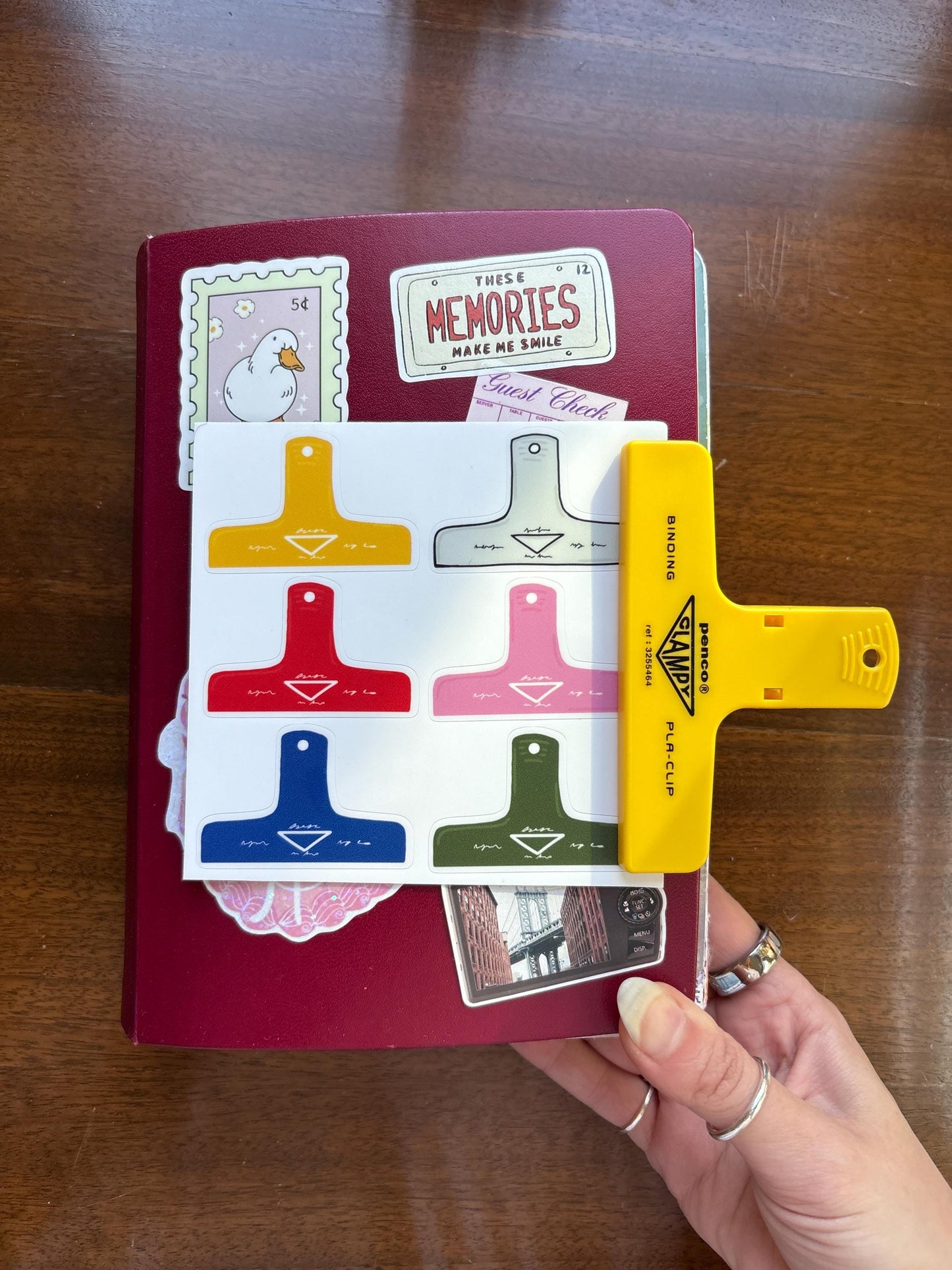 Journal clamps mini sticker sheet