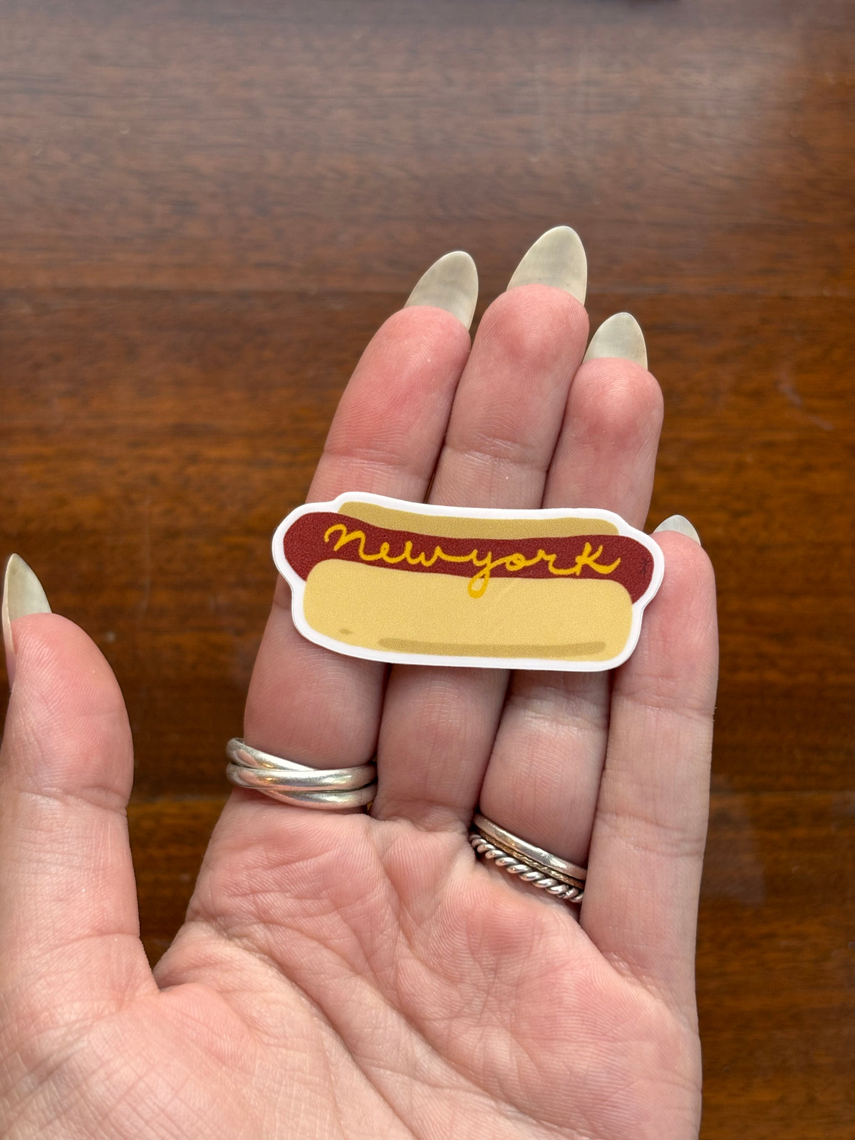New York hot dog sticker