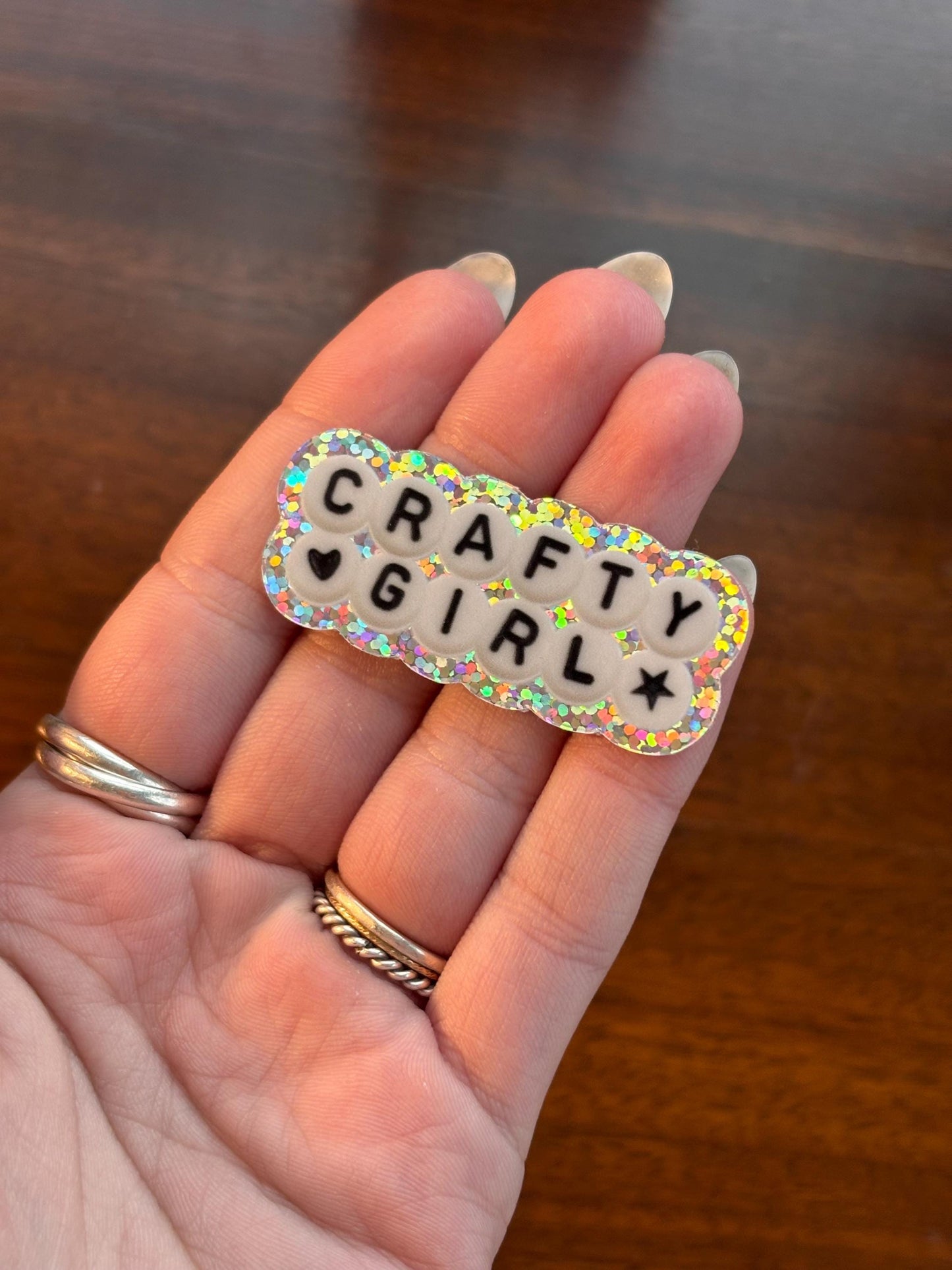 Crafty Girl glitter sticker