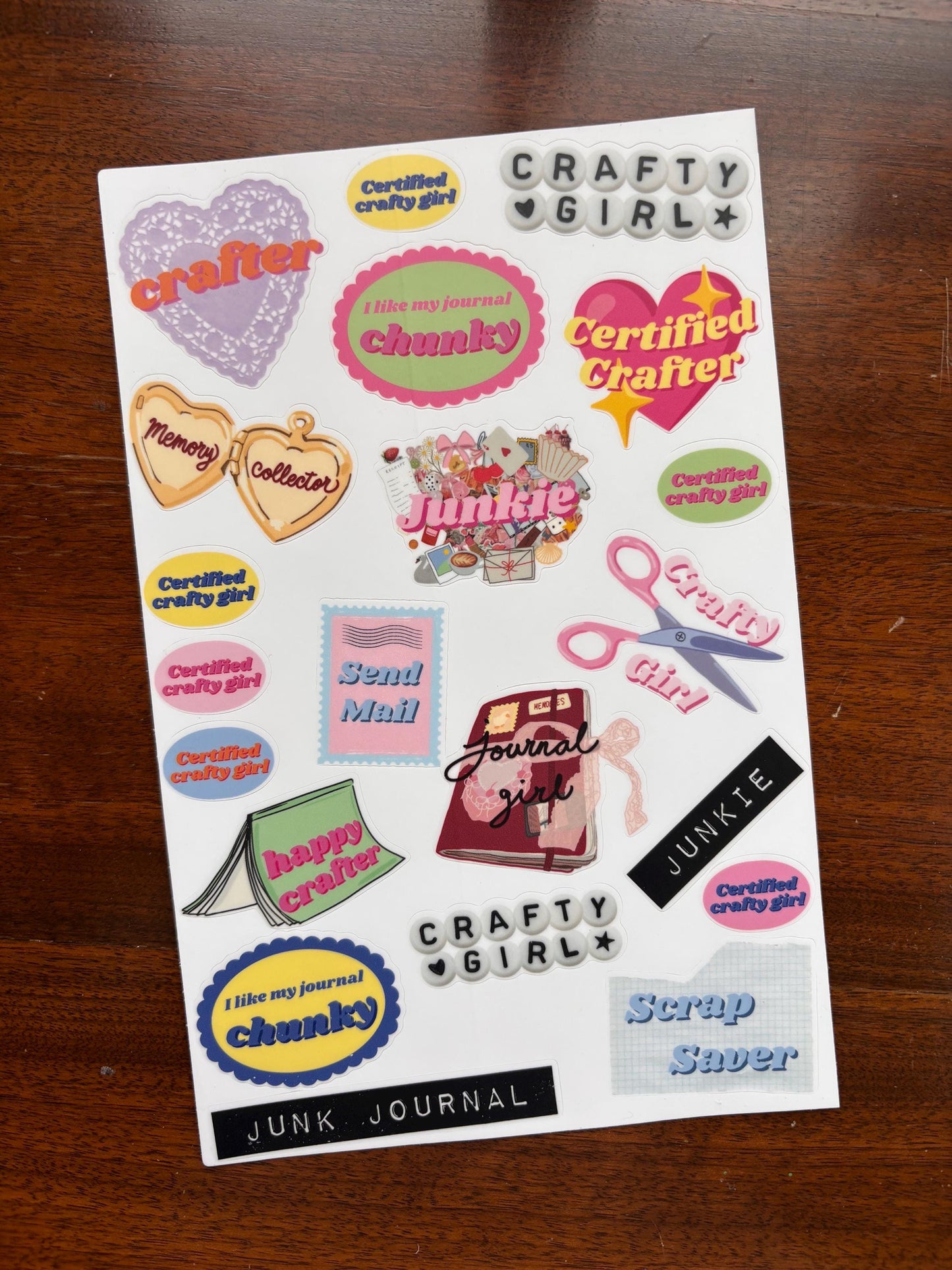Crafty Badges Sticker Sheet
