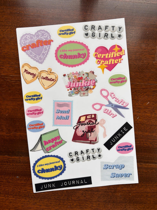 Crafty Badges Sticker Sheet