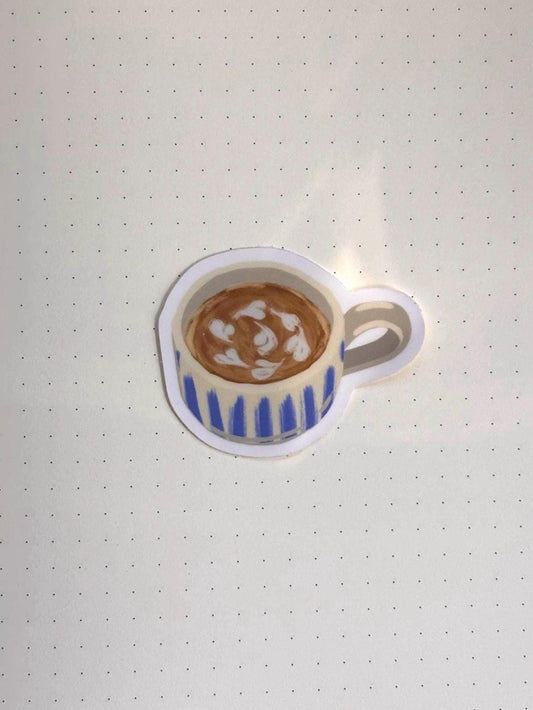 Latte mug sticker