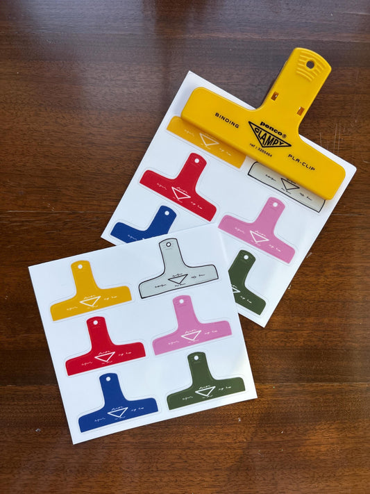 Journal clamps mini sticker sheet