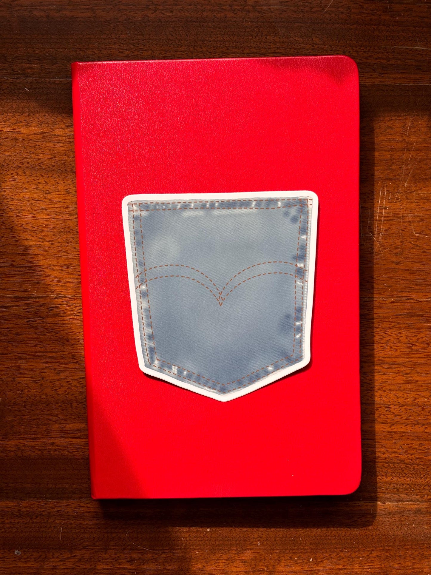Denim pocket JUMBO sticker