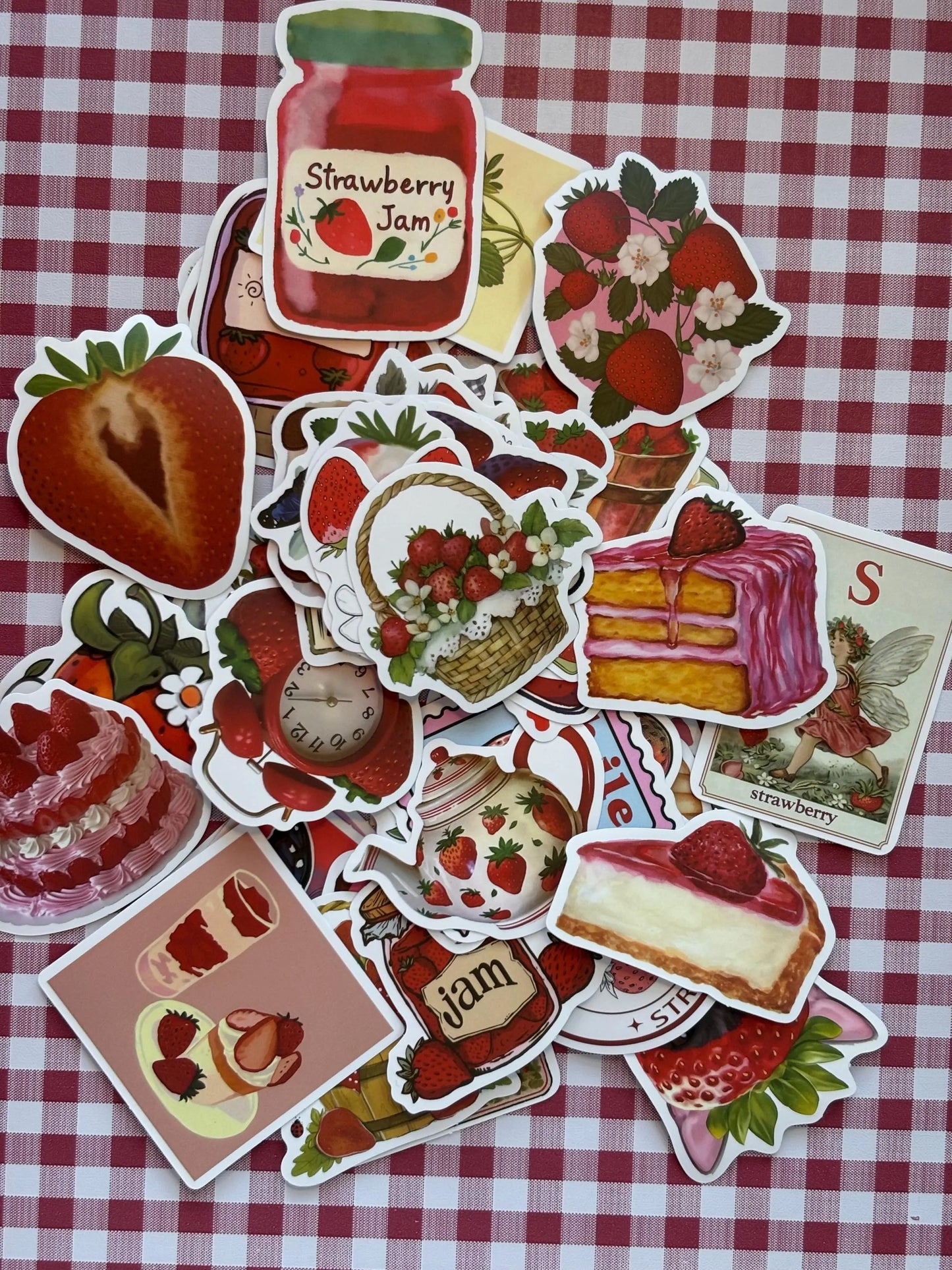 Strawberry Picnic Stationery Junk Journal Pack